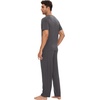 image:imageWiWi Cooling Mens Pajamas Set Super Soft Viscose Bamboo Sleepwear Sleep Sets Short Sleeve Loungewear with Pockets SXXLAdark Grey