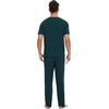 image:imageWiWi Cooling Mens Pajamas Set Super Soft Viscose Bamboo Sleepwear Sleep Sets Short Sleeve Loungewear with Pockets SXXLAdeep Teal