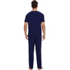 image:imageWiWi Cooling Mens Pajamas Set Super Soft Viscose Bamboo Sleepwear Sleep Sets Short Sleeve Loungewear with Pockets SXXLAnavy