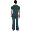 image:imageWiWi Cooling Mens Pajamas Set Super Soft Viscose Bamboo Sleepwear Sleep Sets Short Sleeve Loungewear with Pockets SXXLBgreen
