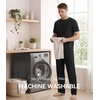 image:imageWiWi Cooling Mens Pajamas Set Super Soft Viscose Bamboo Sleepwear Sleep Sets Short Sleeve Loungewear with Pockets SXXLCblack