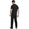 image:imageWiWi Cooling Mens Pajamas Set Super Soft Viscose Bamboo Sleepwear Sleep Sets Short Sleeve Loungewear with Pockets SXXLCblack