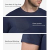 image:imageWiWi Cooling Mens Pajamas Set Super Soft Viscose Bamboo Sleepwear Sleep Sets Short Sleeve Loungewear with Pockets SXXLCnavy