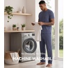 image:imageWiWi Cooling Mens Pajamas Set Super Soft Viscose Bamboo Sleepwear Sleep Sets Short Sleeve Loungewear with Pockets SXXLCvintage Indigo