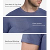 image:imageWiWi Cooling Mens Pajamas Set Super Soft Viscose Bamboo Sleepwear Sleep Sets Short Sleeve Loungewear with Pockets SXXLCvintage Indigo