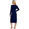 image:imageWiWi Long Sleeve Bamboo Viscose Nightgowns for Women Soft Cooling Sleep Night Dress Shirts for Women Sleepwear SXXLAnavy