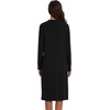 image:imageWiWi Long Sleeve Bamboo Viscose Nightgowns for Women Soft Cooling Sleep Night Dress Shirts for Women Sleepwear SXXLBblack