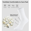image:imageWiWi Mens Comfortable Solid Crew Socks Durable Classic Moisture Wicking Sock Breathable Super Soft White 6 Pairs 912White 6 Pairs