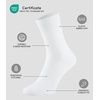 image:imageWiWi Mens Comfortable Solid Crew Socks Durable Classic Moisture Wicking Sock Breathable Super Soft White 6 Pairs 912White 6 Pairs
