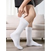 image:imageWiWi Mens Comfortable Solid Crew Socks Durable Classic Moisture Wicking Sock Breathable Super Soft White 6 Pairs 912White 6 Pairs