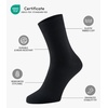 image:imageWiWi Mens Crew Socks Viscose Bamboo Moisture Wicking Dress Socks Solid Soft Breathable Casual Sock 6 PairsBlack 6 Pairs