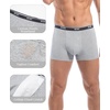 image:imageWiWi Mens Modal Underwear 4Pack Boxer Briefs MoistureWicking Tagless Shorts Soft Stretchy Brief SXXLBlack Heather Grey4 Pack