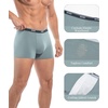 image:imageWiWi Mens Modal Underwear 4Pack Boxer Briefs MoistureWicking Tagless Shorts Soft Stretchy Brief SXXLBlackHeather GreyDeep Dusty BlueGreen