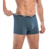 image:imageWiWi Mens Modal Underwear 4Pack Boxer Briefs MoistureWicking Tagless Shorts Soft Stretchy Brief SXXLBlackHeather GreyDeep Dusty BlueGreen