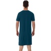 image:imageWiWi Mens Nightshirt ShortSleeve Pajamas Nightgown Viscose from Bamboo Soft Loose VNeck Nightwear Sleepshirt Gowns SXXLPeacock Blue