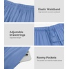 image:imageWiWi Mens Pajama Pants Super Soft Bamboo Viscose Cooling Lounge Bottoms Sleep Comfy Pj Joggers Sweatpant with Pockets SXXLAfog Blue