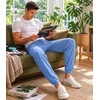 image:imageWiWi Mens Pajama Pants Super Soft Bamboo Viscose Cooling Lounge Bottoms Sleep Comfy Pj Joggers Sweatpant with Pockets SXXLAfog Blue