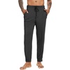 image:imageWiWi Mens Pajama Pants Super Soft Bamboo Viscose Cooling Lounge Bottoms Sleep Comfy Pj Joggers Sweatpant with Pockets SXXLBcharcoal HeatherBlue Depth