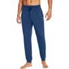 image:imageWiWi Mens Pajama Pants Super Soft Bamboo Viscose Cooling Lounge Bottoms Sleep Comfy Pj Joggers Sweatpant with Pockets SXXLBcharcoal HeatherDark Blue