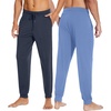 image:imageWiWi Mens Pajama Pants Super Soft Bamboo Viscose Cooling Lounge Bottoms Sleep Comfy Pj Joggers Sweatpant with Pockets SXXLBmidnight BlueFog Blue