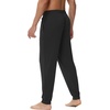 image:imageWiWi Mens Pajama Pants Super Soft Bamboo Viscose Cooling Lounge Bottoms Sleep Comfy Pj Joggers Sweatpant with Pockets SXXLCblack