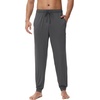 image:imageWiWi Mens Pajama Pants Super Soft Bamboo Viscose Cooling Lounge Bottoms Sleep Comfy Pj Joggers Sweatpant with Pockets SXXLCcharcoal