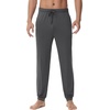 image:imageWiWi Mens Pajama Pants Super Soft Bamboo Viscose Cooling Lounge Bottoms Sleep Comfy Pj Joggers Sweatpant with Pockets SXXLCcharcoal