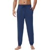 image:imageWiWi Mens Pajama Pants Super Soft Bamboo Viscose Cooling Lounge Bottoms Sleep Comfy Pj Joggers Sweatpant with Pockets SXXLCdark Blue