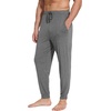 image:imageWiWi Mens Pajama Pants Super Soft Bamboo Viscose Cooling Lounge Bottoms Sleep Comfy Pj Joggers Sweatpant with Pockets SXXLCdark Heathe Grey