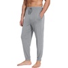 image:imageWiWi Mens Pajama Pants Super Soft Bamboo Viscose Cooling Lounge Bottoms Sleep Comfy Pj Joggers Sweatpant with Pockets SXXLCheather Grey