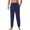 image:imageWiWi Mens Pajama Pants Super Soft Bamboo Viscose Cooling Lounge Bottoms Sleep Comfy Pj Joggers Sweatpant with Pockets SXXLCnavy