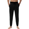 image:imageWiWi Mens Pajama Pants Super Soft Bamboo Viscose Cooling Lounge Bottoms Sleep Comfy Pj Joggers Sweatpant with Pockets SXXLDblack