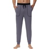 image:imageWiWi Mens Pajama Pants Super Soft Bamboo Viscose Cooling Lounge Bottoms Sleep Comfy Pj Joggers Sweatpant with Pockets SXXLDdark Grey