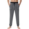 image:imageWiWi Mens Pajama Pants Super Soft Bamboo Viscose Cooling Lounge Bottoms Sleep Comfy Pj Joggers Sweatpant with Pockets SXXLDdark Heathe Grey