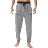 image:imageWiWi Mens Pajama Pants Super Soft Bamboo Viscose Cooling Lounge Bottoms Sleep Comfy Pj Joggers Sweatpant with Pockets SXXLDheather Grey