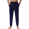 image:imageWiWi Mens Pajama Pants Super Soft Bamboo Viscose Cooling Lounge Bottoms Sleep Comfy Pj Joggers Sweatpant with Pockets SXXLDnavy