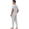 image:imageWiWi Mens Pajama Sets Viscose from Bamboo Sleepwear Short Sleeve Top and Pants Pjs Sets with Pockets Drawstring SXXLAash Grey