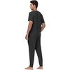 image:imageWiWi Mens Pajama Sets Viscose from Bamboo Sleepwear Short Sleeve Top and Pants Pjs Sets with Pockets Drawstring SXXLAcharcoal Heather