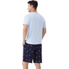 image:imageWiWi Mens Pajamas Set Short Sleeve Top and Shorts Pajama Lightweight Pjs Viscose made from Bamboo Loungewear SXXLSkiing on Navy