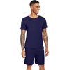 image:imageWiWi Mens Pajamas Set Soft Short Sleeve Pj Sleepwear Top and Shorts Pajama Sets LoungewearViscose from Bamboo S3XAnavy