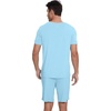 image:imageWiWi Mens Pajamas Set Soft Short Sleeve Pj Sleepwear Top and Shorts Pajama Sets LoungewearViscose from Bamboo S3XBpale Blue