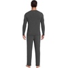 image:imageWiWi Mens Pajamas Set Viscose from Bamboo Long Sleeve Sleepwear Knit Nightwear 2 Pieces Loungewear Sets with Pants SXXLBcharcoal Heather
