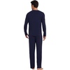 image:imageWiWi Mens Pajamas Set Viscose from Bamboo Long Sleeve Sleepwear Knit Nightwear 2 Pieces Loungewear Sets with Pants SXXLBnavy