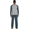 image:imageWiWi Mens Pajamas Set Viscose from Bamboo Long Sleeve Sleepwear Knit Nightwear 2 Pieces Loungewear Sets with Pants SXXLGrayish Blue