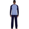 image:imageWiWi Mens Pajamas Set Viscose from Bamboo Long Sleeve Sleepwear Knit Nightwear 2 Pieces Loungewear Sets with Pants SXXLNavy