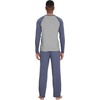 image:imageWiWi Mens Pajamas Set Viscose from Bamboo Long Sleeve Sleepwear Knit Nightwear 2 Pieces Loungewear Sets with Pants SXXLVintage Indigo