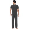 image:imageWiWi Mens Pajamas Set Viscose from Bamboo Short Sleeve Sleepwear Knit Nightwear 2 Pieces Loungewear Sets SXXLCharcoal Heather
