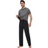 image:imageWiWi Mens Pajamas Set Viscose from Bamboo Short Sleeve Sleepwear Knit Nightwear 2 Pieces Loungewear Sets SXXLDark Heather Grey