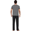image:imageWiWi Mens Pajamas Set Viscose from Bamboo Short Sleeve Sleepwear Knit Nightwear 2 Pieces Loungewear Sets SXXLDark Heather Grey