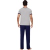 image:imageWiWi Mens Pajamas Set Viscose from Bamboo Short Sleeve Sleepwear Knit Nightwear 2 Pieces Loungewear Sets SXXLLight Heather Grey